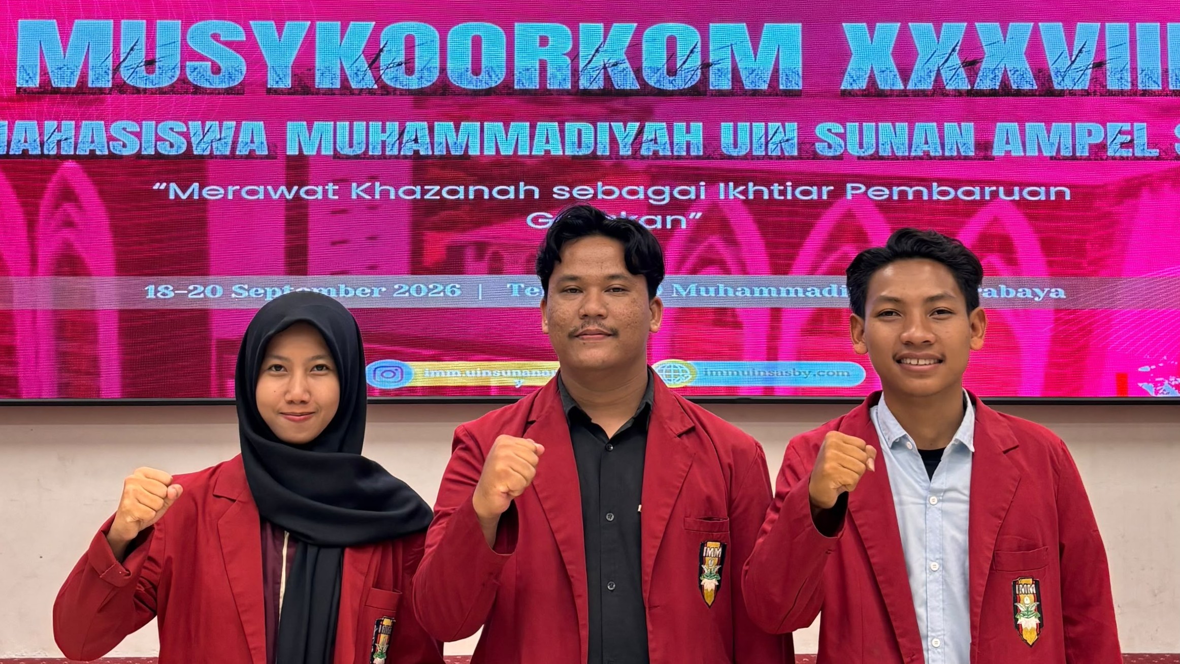 Ketua Umum terpilih Dian Prahara Batubara, Sekretaris Umum terpilih Wildan Dhiyaulhaq, Bendahara Umum Itsna Aprilia Nur (Foto: Istimewa)
